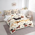thumbnail image 3 of Erosebridal Dachshunds Print Bedding Full Size,Pet Dog Lovers Comforter Sets With Sheets,Brown Beige Bedding Sets Full Size, Microfiber Bedroom Decoration,7-Piece, 3 of 5