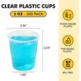 thumbnail image 4 of PYYNA-500 Pack 3 oz Plastic Cups, Bathroom Cups Disposable 3 oz, 3 Ounce Small Water CupsClear Mouthwash Cup for Tasting, Drinking and Party, 4 of 4
