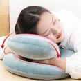 thumbnail image 4 of Soporte de cuello de almohada portátil súper suave para viajes de oficina, escritorio para , viajes de apoyo Macarena almohada para la siesta del cuello del escritorio, 4 of 8