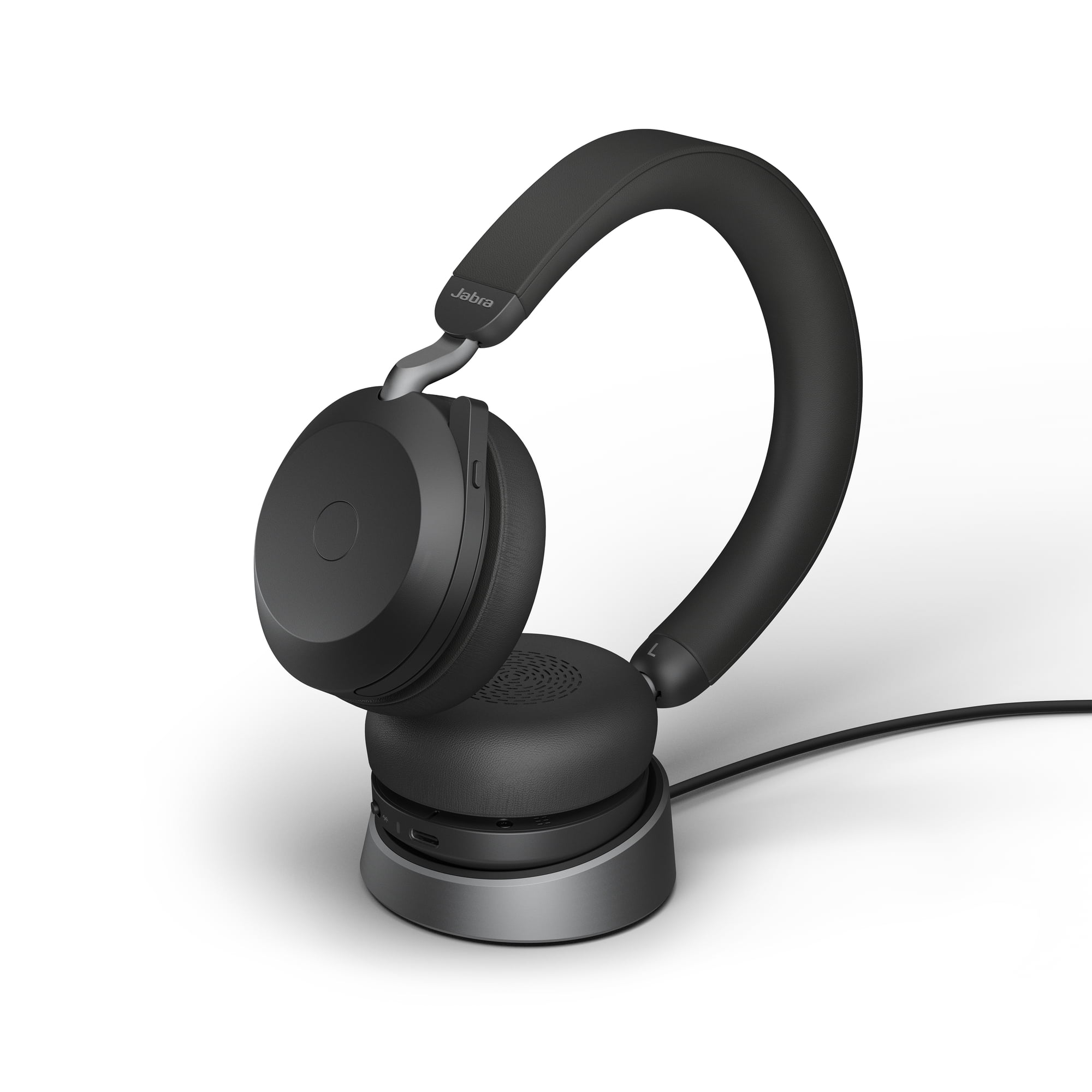 Jabra Evolve2 75 - USB-C MS Teams with Charging Stand - Black Wireless Headset / Music Headphones Black