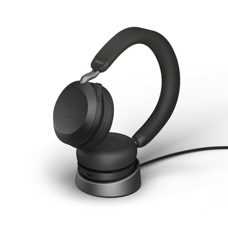 Jabra Evolve2 75 - USB-C UC with Charging Stand - Black Wireless Headset / Music Headphones Black