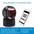 thumbnail image 2 of Escáner de código de barras manos libres Symcode 2D QR USB para POS PC, 2 of 9