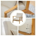 thumbnail image 3 of UNICOO® Mid-Century Modern Accent Chair, Fabric Reading Armchair, Easy Assembly, Lounge Chair for Living Room Bedroom (U202-1 Nature + Beige), 3 of 8