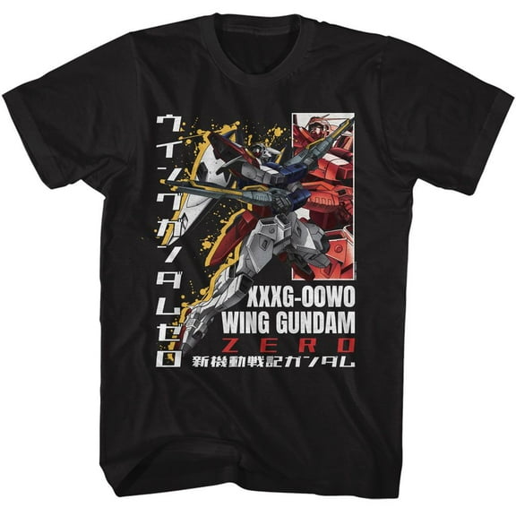 Gundam Wing Gundam Zero Black Adult T-Shirt 5Xl