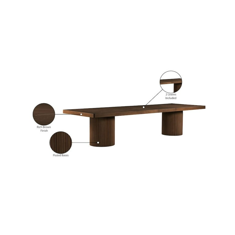 Meridian Furniture Belinda Brown Acacia  with Veneer Dining Table