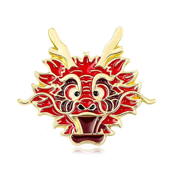 Giaone Dragon Totem Lapel Pin Versatile Chinese New Year Zodiacs Dragon Brooch Pins