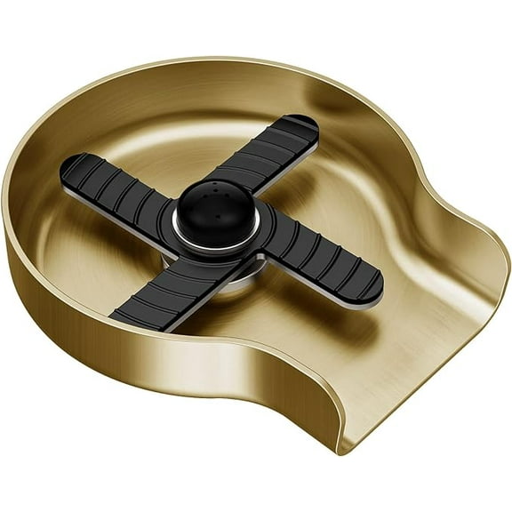 Glass Rinser for Kitchen Sink Glass Cup Washer Cleaner Kitchen Sink Accessories Brush Gold Stainless Steel