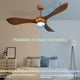 thumbnail image 5 of Ventilador de Techo Costway 132 cm con Luz y Mando Motor DC Reversible Color Nuez, 5 of 9