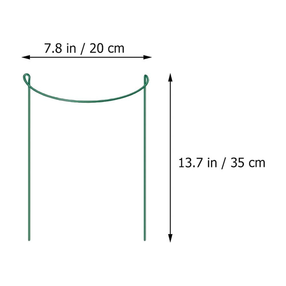 GETAJGHSD Plant Support Sticks, 8- Metal Stem Holders, Iron Garden Stakes 7.9 x 13.8 Inches