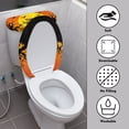 thumbnail image 3 of HELLHERO Halloween Moon Bats Adjustable Toilet Seat Covers & Stretch Fit Elastic Edge Universal with 2-Piece Toilet Top Cover, 3 of 8