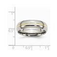 thumbnail image 2 of Mens Chisel Titanium 6mm Yellow Plated Wedding Band Ring, 2 of 6