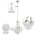 thumbnail image 6 of Design House Willowdale Traditional Satin Nickel Pendant Light with Alabaster Glass Shades, 6 of 20