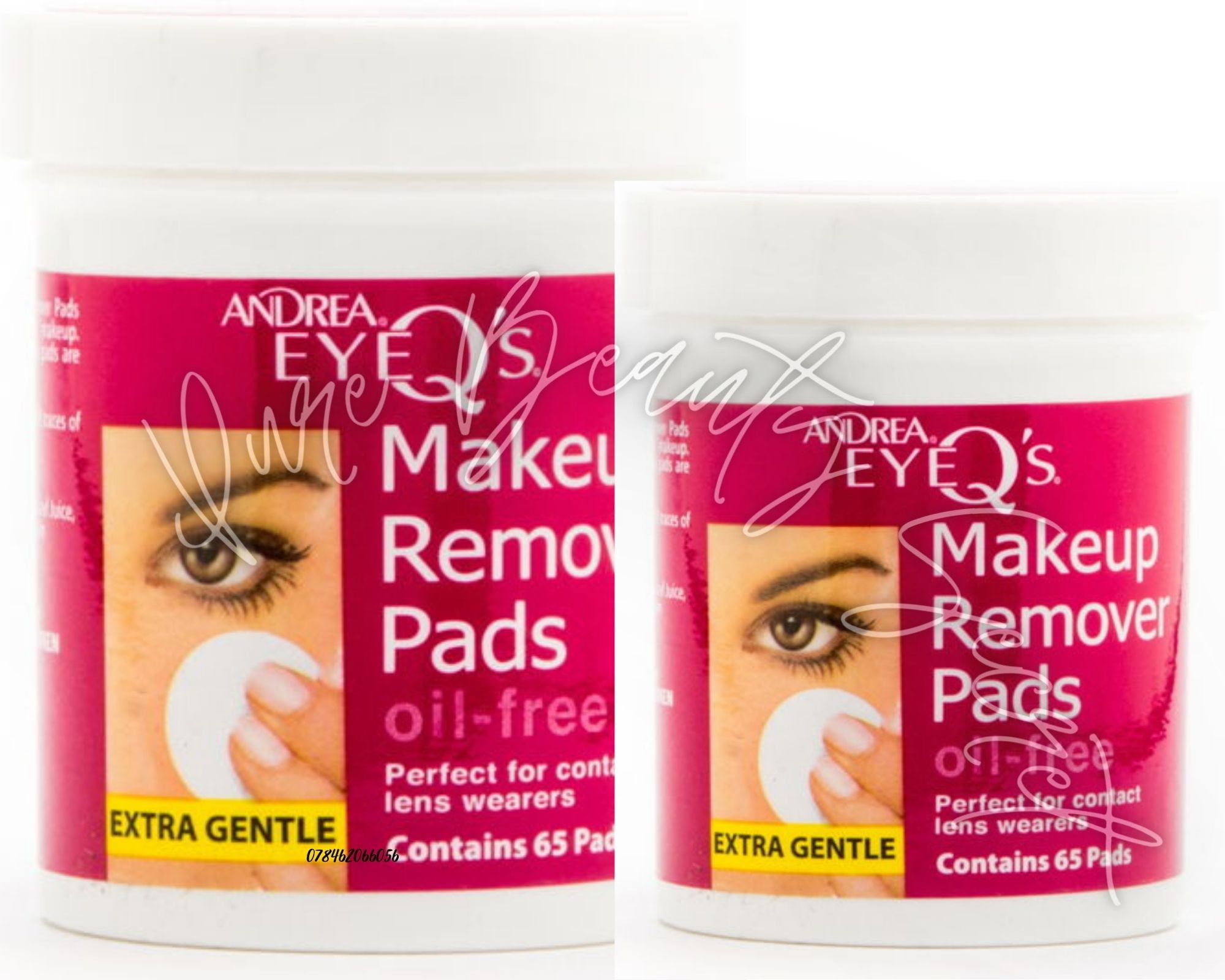 Andrea Eye Q's Makeup Remover 65 Pads Oil Free (660500) x 2