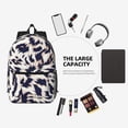 thumbnail image 6 of 17in Backpack With Pocket Adjustable Shoulder Strap Large Capacity Zipper Opening And Closing Double Pull Head Zipper For Work Travel Sports Animal Print Style Aliceblue_1, 6 of 8