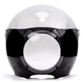 thumbnail image 2 of Krator Motorcycle 5-3/4" Headlight Fairing Screen Black & Clear Retro Cafe Racer Drag Compatible with Harley Davidson Dyna 1999-2011, 2 of 6