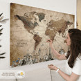 thumbnail image 5 of Elephant Stock Not Meant To Stay Push Pin World Travel Map Wall Art - Map Canvas Art - 51" x 34", 5 of 8