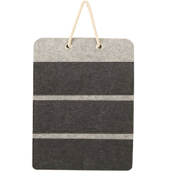 OHOIOLLA Black Hanging Closet Organizer Bag with Felt Pockets for Small Item Storage