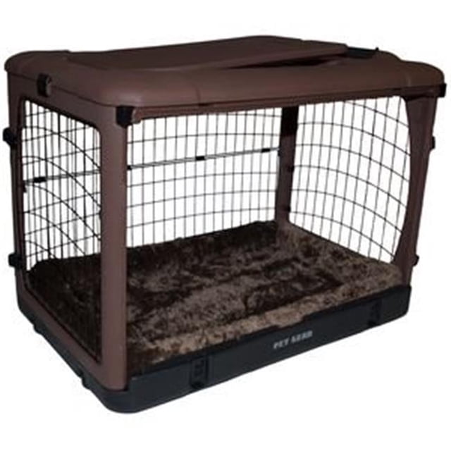 The Other Door Steel Crate With Pad 27 in. Chocolat