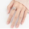 thumbnail image 4 of Geometric Figure Rotating Rings Micro Rotating Anxiety Stress Rings Adjustable Zircon Open Rings for Women and Kids, 4 of 4