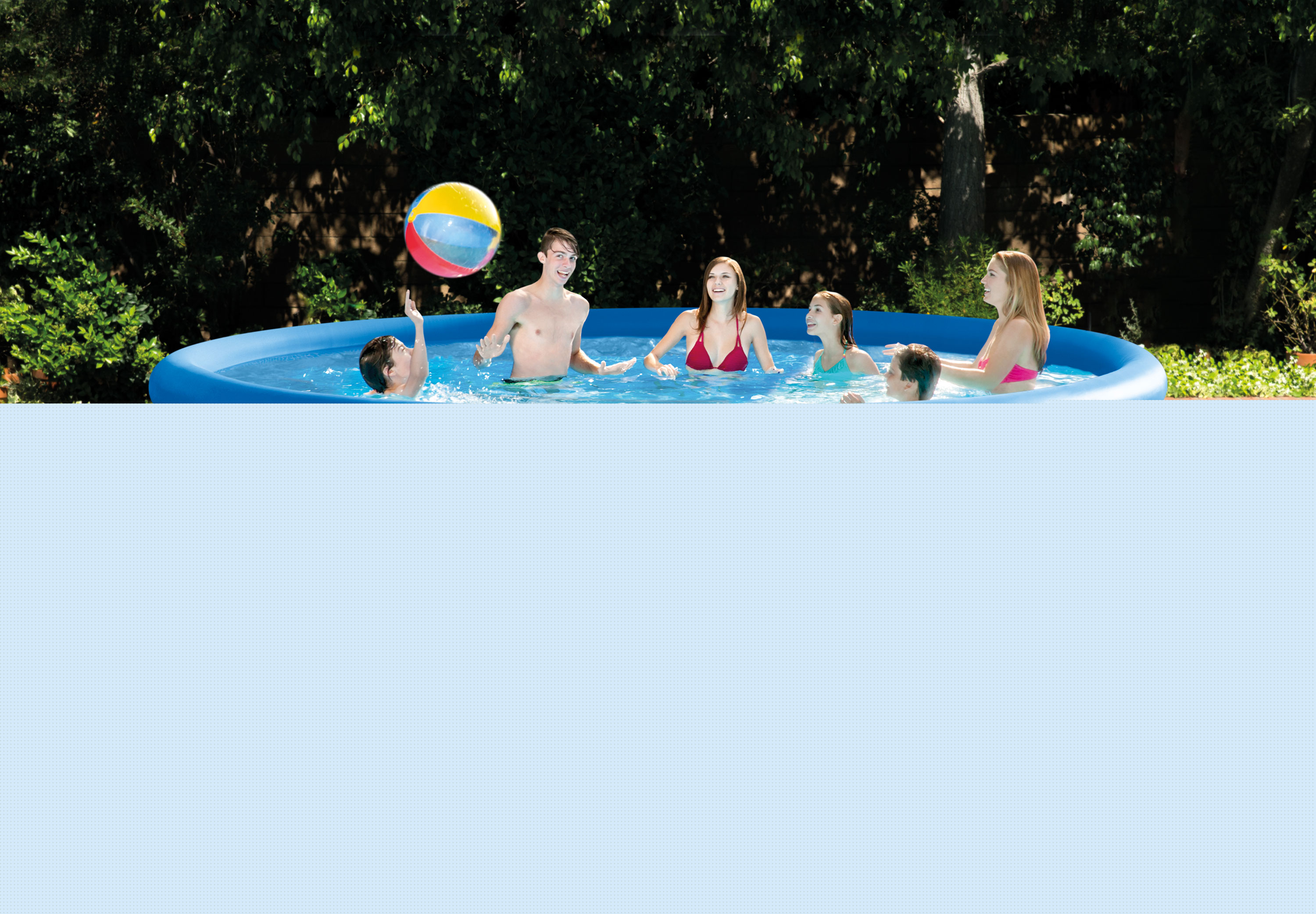 Intex - 15' x 4’ Inflatable Pool, Ladder, Pump and Hydrotools Chlorine Dispenser