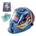 thumbnail image 2 of iMeshbean Solar Powered Welding Helmet Auto Darkening Hood PP Material with Adjustable Shade,Storage Bag for Mig Tig Arc Welder Mask,Blue Eagle, 2 of 9