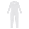 thumbnail image 3 of dPois Kids Girls Sequins Mock Neck Gymnastics Leotard Jumpsuit One Piece Bodysuit Dancing Skating White 8, 3 of 4