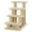 Light Brown, variant on Cat Scratching Post Stairs - 25" 4-Level Carpeted Cat Tree Pet Steps - Gray