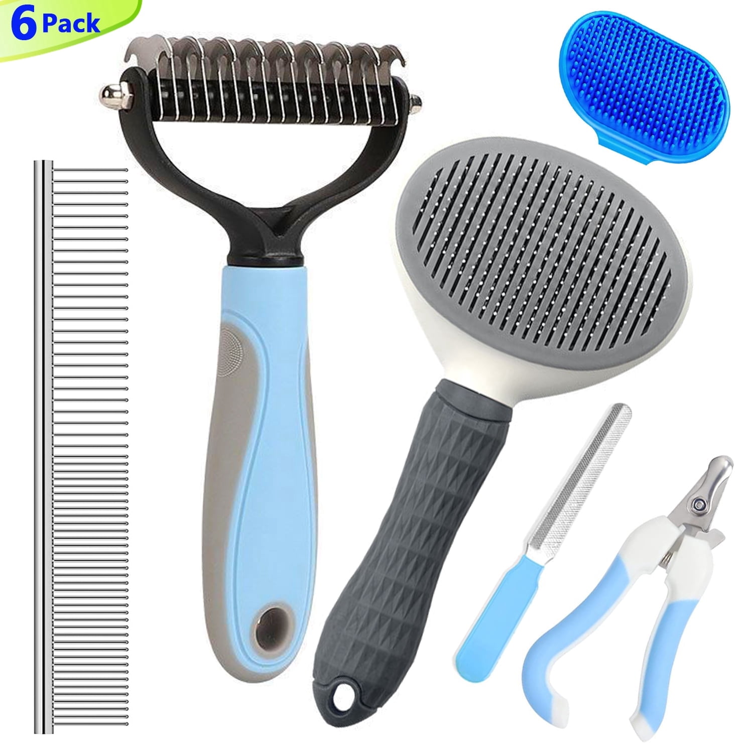 PetZoom Self Cleaning Grooming Brush with Bonus Pet Trimmer