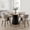 Gray, variant on IZXGS Dining Chairs Set of 6, Modern Upholstered Faux Leather Kitchen Chairs with Curved Back Metal Legs,Green