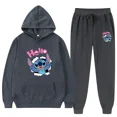thumbnail image 1 of Disney-Sudadera con capucha de Hello Stitch para hombre y mujer, conjunto de ropa deportiva de ocio, de película de Lilo, para otoño e invierno, 2024, 1 of 5