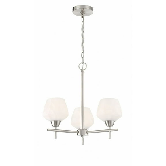 3 Light Chandelier-Brushed Nickel Finish -Traditional Installation Minka Lavery 2173-84