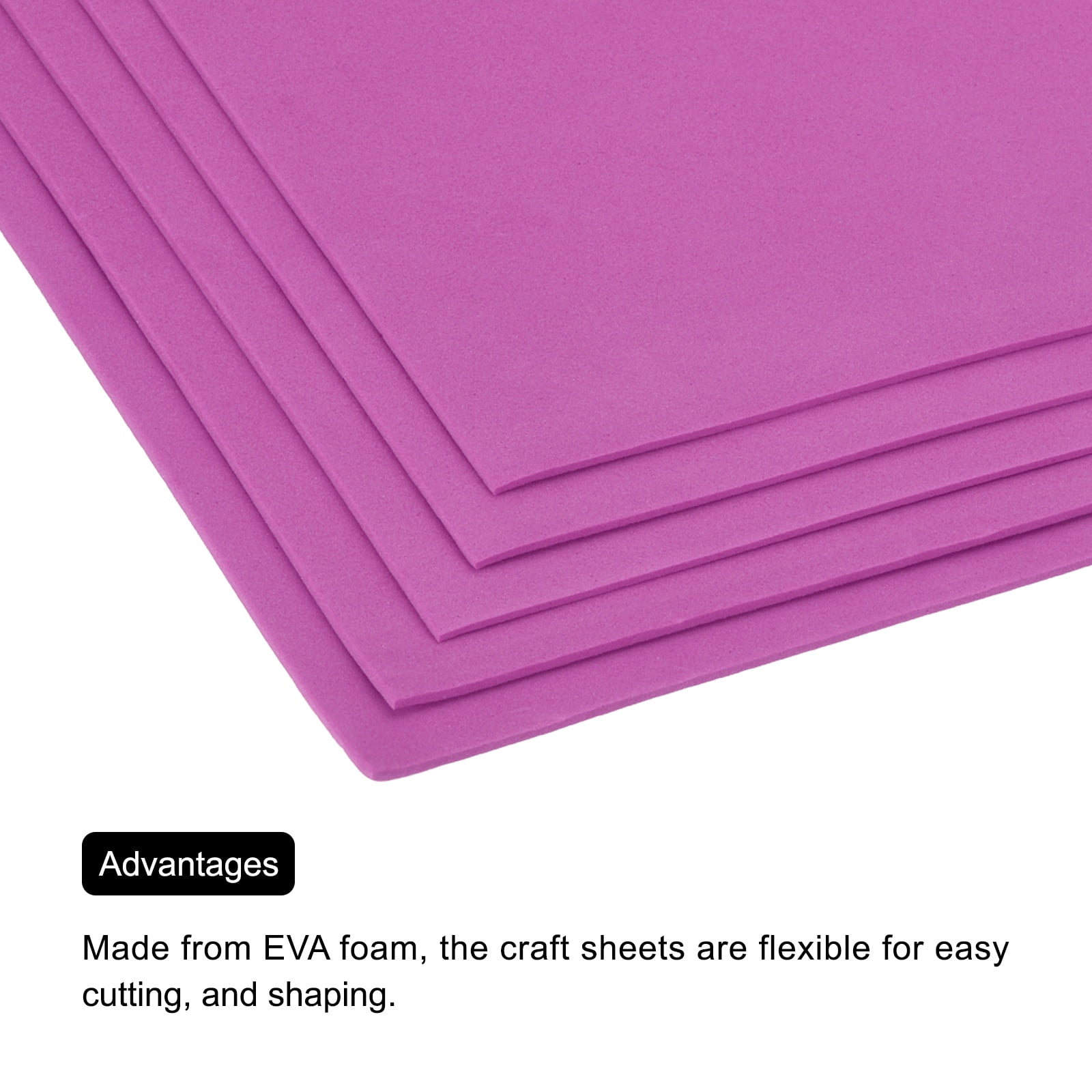 Uxcell EVA Foam Sheets Rose 35.4 Inch x 19.7 Inch 2mm Thick Crafts Foam Sheets for Costumes, Arts and Crafts Projects Pack of 5