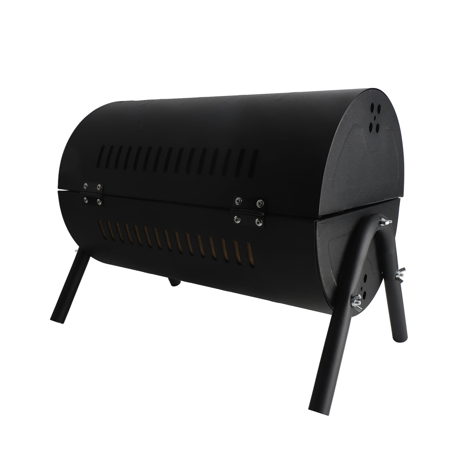 Charcoal Barbecue Grill, Portable Smoke Double Sided Metal Charcoal BBQ Park Grill Table Top Grill Charcoal for Camping Picnics Parties