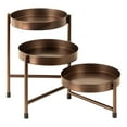 thumbnail image 2 of Kate and Laurel Finn 3-Tiered Plant Stand, 7.25 x 7.25 x 10, Bronze, Decorative Layered Tabletop Plant Stand for Display and Storage, 2 of 7