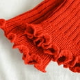 thumbnail image 6 of SYMOID Womens Orange Acrylic Rib Knit Leg Warmers - One Size Fits All, Soft & Warm, Scalloped Edge, Ideal for Fall & Spring,Size Free Size, 6 of 9