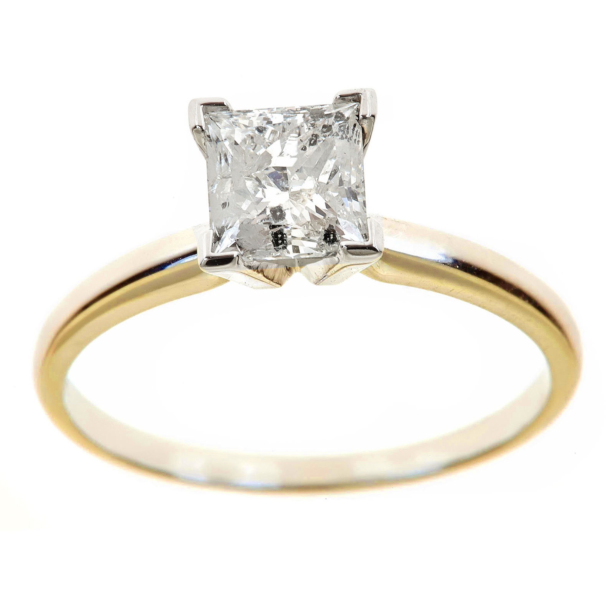 2 Carat T.W. Princess White Diamond 14kt Yellow Gold Solitaire Ring, IGL certified by Generic