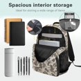thumbnail image 5 of Aplkyhs Duck Camouflage Bow 4Pcs Kids Backpack for Girls with Lunch Box Pencil Case Water Bottle Carrier with Strap Suitable for Elementary Middle School High School, 5 of 7
