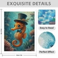 thumbnail image 3 of Diamond Art Kits for Adults - 5d Seahorse With Top Hat Bubbles Ocean Diamond Painting for Adults, Diamond Art for Adults Beginners, Diamond Painting Kits for Adults for Home Wall Decor, 3 of 7