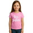 thumbnail image 2 of Big Sister Shirt for Girls Toddler Youth – Cute Sibling Announcement Tee for Baby Reveal, Candy Pink X-Large, 2 of 2