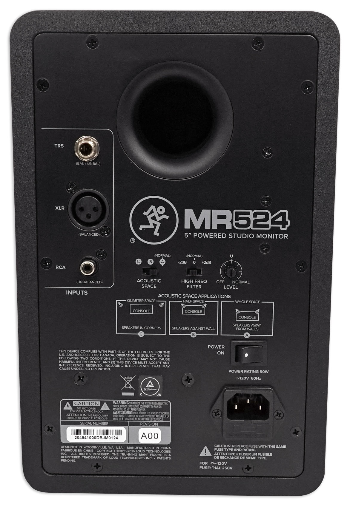 (2) Mackie MR524 5” Powered Active Studio Monitor Bi-Amped Speakers+Desk Stands