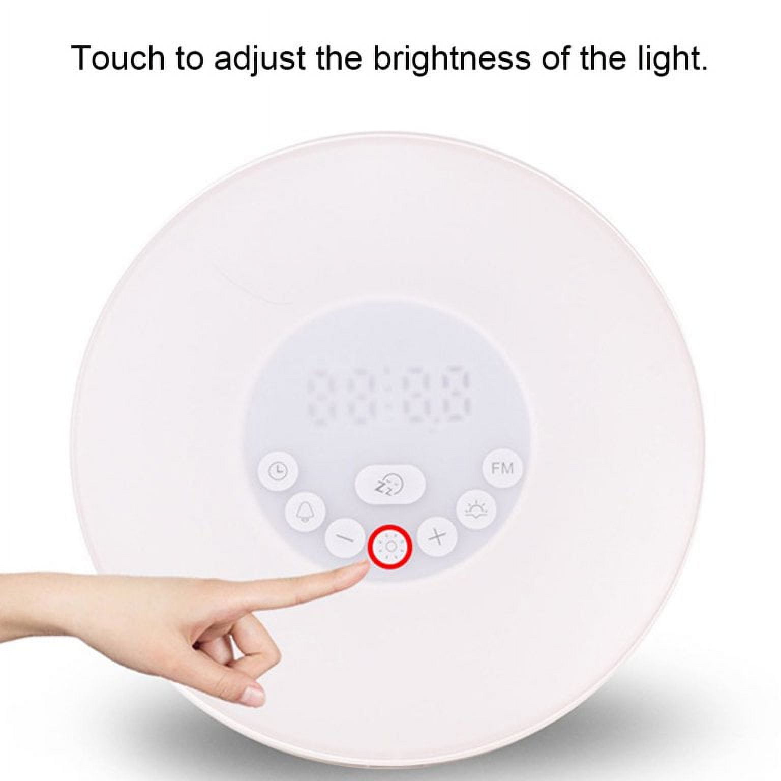 XIHAMA-Digital Radio Clock Sunset Sunrise Simulation Tabletop Dimmable Adjustable Colorful LED USB Powered Alarm Clocks Home Supplies