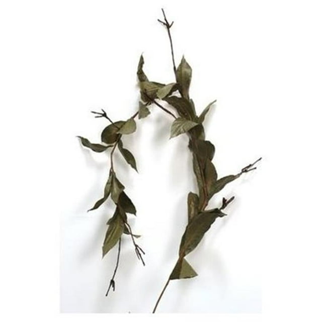 Distinctive Designs DW-1613 Vert avec Guirlande de Feuilles de Caoutchouc Or x 31 - Pack de 4