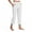 White|7/8th, variant on Women's Active Capri Pants High Waist Pull-On Leggings Straight Leg Athletic Exercise Workout Capris, White L