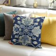thumbnail image 3 of BANET Navy Blue White Pillow Covers, Persian Carpet Design Decorative Throw Pillows Farmhouse Cushion Pillow Covers for Sofa Couch Outdoor Decor 12x12in, 3 of 5