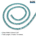 thumbnail image 2 of 2 Yards 3 Rows Rhinestone Chain, 8.5mm Crystal Close Claw Chain Trim (Silver, Bright Blue, White), 2 of 6