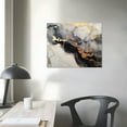 thumbnail image 4 of PIKWEEK Abstract Marble Wall Art for Living Room Black and Gold Wall Decor Watercolor Grey White Fluid Canvas Picture Artwork, Modern Minimalist Line Ink Painting for Bedroom Bathroom Decoration, 4 of 5