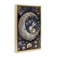 thumbnail image 4 of Stupell Industries Rabbit Sleeping on Moon Animals & Insects Painting Gold Floater Framed Art Print Wall Art, 21 x 31, 4 of 10