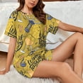 thumbnail image 4 of Balery White Wine Seamless Conjunto de Pijama para Mujer con Estampado, Dos Piezas de Manga Corta y Shorts, Ropa de Dormir Suave con Cuello Redondo y Bolsillos-X-Large, 4 of 6