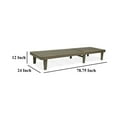 thumbnail image 5 of Benjara Pina Outdoor Chaise Lounger, 79 Inch, Dark Gray Slatted Acacia Wood, 5 of 5