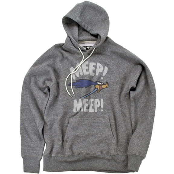Looney Tunes The Meep Meep Official Premium Ultrasoft Tri-Blend Hoodie (Large) Athletic Heather